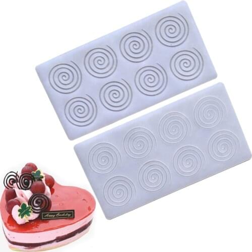 DIY Round Shape Silicone Chocolate Mold Thread Candy Cookie Cake Mold Home Handmade Cake Decorating Tools Fondant Candy Mould