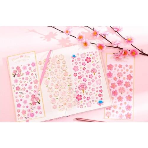 30packs Kawaii Cherry Blossom Series diary decoration stickers DIY scrapbooking planner sticker Gift for Girl wedding sticker