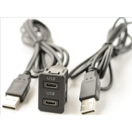 Biurlink 2020 AUX USB Connector DIY Extend AUX USB Switch Button For Pioneer Alpine Caska Car Radio DVD CD with Female RCA Port