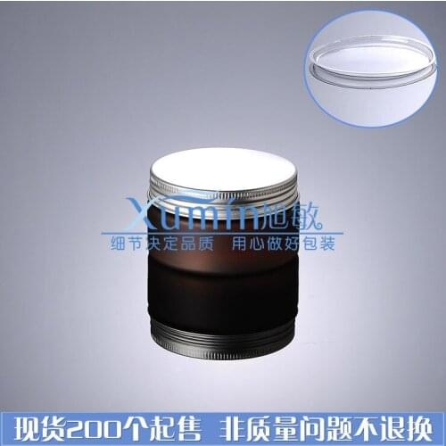 Capacity 100g 25pcs/ lot Brown scrub cream cans, amber frost cans qualities 100ml points canning with aluminum lid