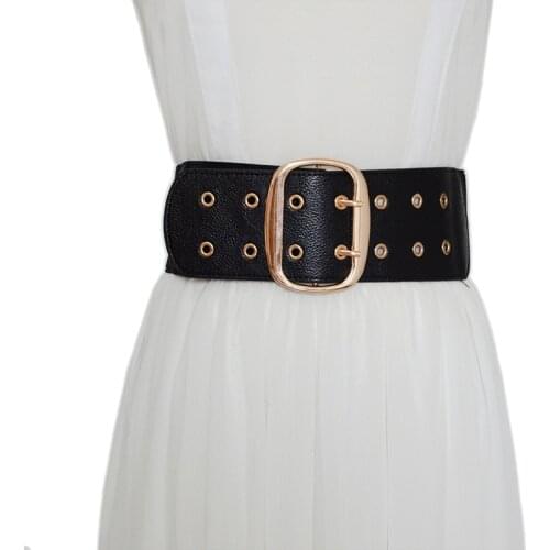 Big Belts For Women Waist Corset Belt Wide Elastic Cummerbunds Black Stretch Plus Size Belt Dress Fashion Ladies