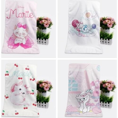 Disney Marie Cat Series Anime Figures Cartoon Product Cosplay Accessories Customized Bath Towel Washcloth Gift