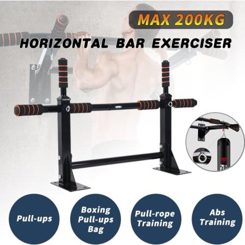 Door Horizontal Bars with Wide Anti-slip pad 200kg Home Gym Workout Chin push Up Pull Up Training Bar Fitness Sit-ups Equipment