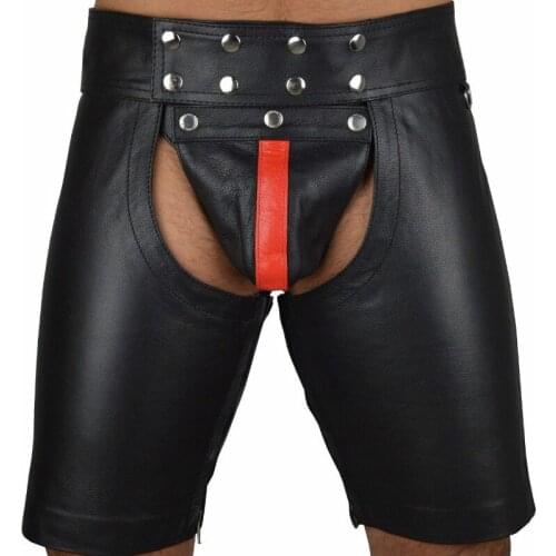 Erotic Mens Black Patent leather Sexy Panties Drawstring Pouch Enhancing Gay Tangas Sex Underwear Clubwear