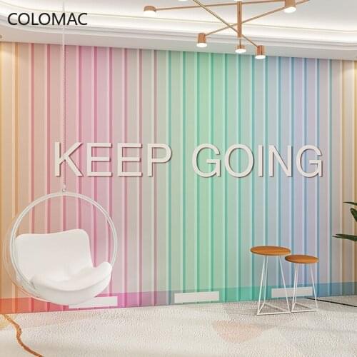 Colomac Custom Rainbow Milk Tea Shop Clothing Store Photo Background Mural Decoration Living Room Home Decor Drop Shopping
