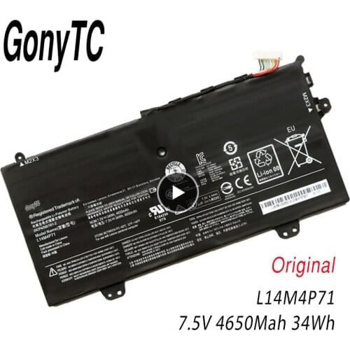 GONYTC New Genuine laptop battery for L14M4P71 for lenovo Yoga3 11-5Y10c(U) Yoga 3 11 L14L4P71 3 11-5Y10 3 11 80J8 3 (D)