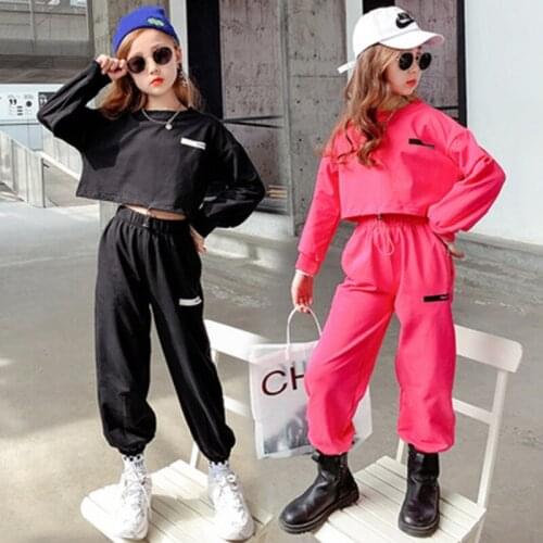 Teenage Girls Outfits Spring Autumn Cute Top + Wide-leg Pants Casual Two-piece Suit 2021 Korean Children Clothing Set 4-12 Year
