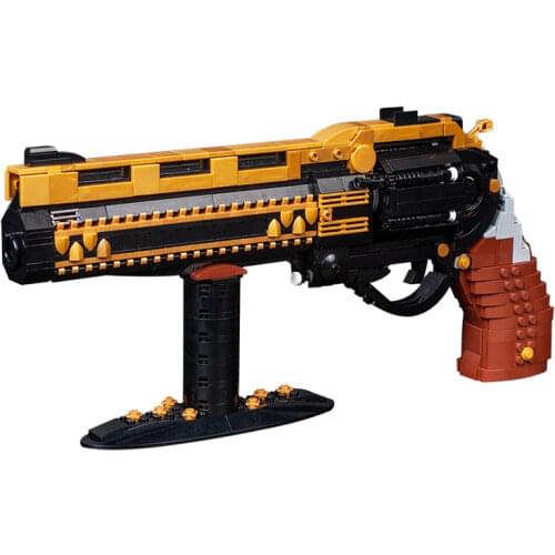 MOC Bricks Pistol Toy The Last Word Exotic Hand Cannon Accessories Building Blocks Weapons Parts Model Bricks for Kids Boys