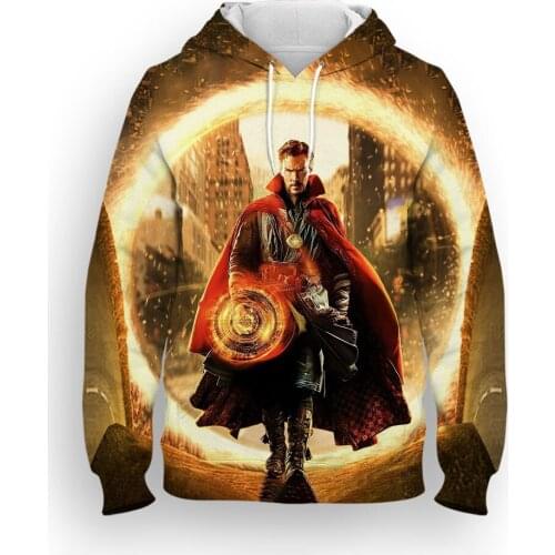 Fashion Men Sweatshirts 3D Print Oversized Doctor Strange Male Hoodies Casual Spring Autumn Boy Girl Children Tracksuit