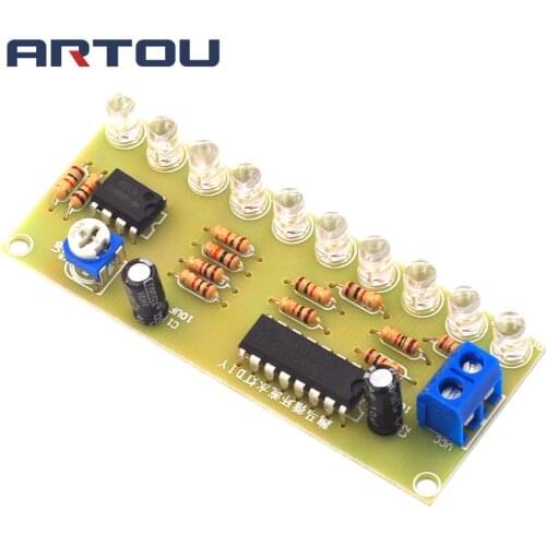 NE555 CD4017 Light Water Flowing Light LED Module DIY Electronic Marquee Light DIY Kit White Running Flow LED Electronic DIY Kit
