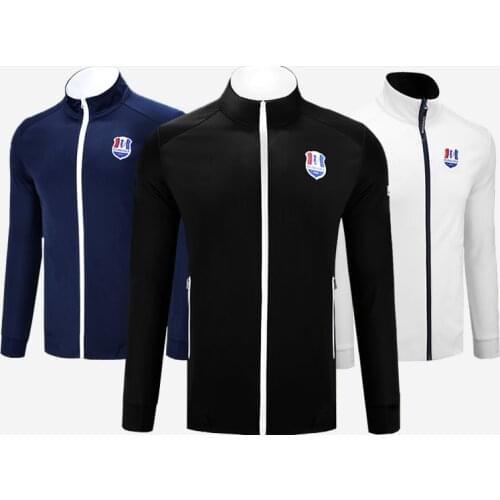 Mens Waterproof Windproof Jacket Autumn Winter Warm Long-sleeved Clothing Golf Table Tennis Sportswear Fitness Quick-Dry Shirt