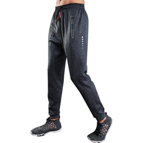 Men Ankle Tie Drawstring Breathable Gym Exercise Fitness Long Pants Sweatpants