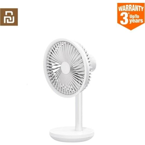 Youpin SOLOVE 5W USB Desktop Table Fan 4000mAh USB Rechargeable 3 Modes Wind Speed Cooling Oscillating Fan Black/Pink/White