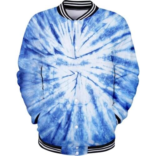 New Men/Boy Baseball Jacket Men Tie dyeing print Mens Fit College Varsity Jacket Men Brand Stylish Homme
