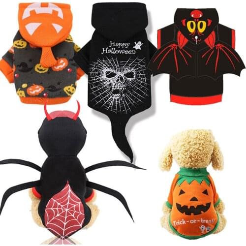 Pet Clothes Halloween Funny Dog Clothes Pet Pumpkin Clothes Turned Dog Cat Clothes Autumn and Winter Pet Supplies