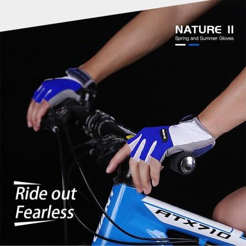 Unisex Riding Gloves Bicycle Riding Half-Finger Gloves Non-Slip Cushioning MTB Bicycle Rider Protection Wear-Resistant Gloves