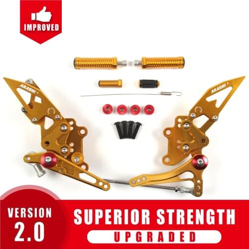 Arashi NINJA300 2013 - 2017 Rearset CNC Adjustable Footrest For KAWASAKI NINJA 300 Foot Peg Rear 2014 2015 2016 EX300B EX300A SE