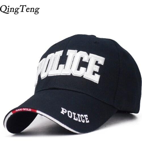 Embroidered POLICE Hats Caps Men Outdoor Sport Tactica Baseball Cap SWAT Army Cap Letter Trucker Gorras Women Snapback Bone