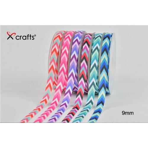 PPCrafts 3/8" 10MM Grosgrain Ribbon Printed Arrow For DIY Girls Hairbow Wedding Gift DecorationTape Free shipping