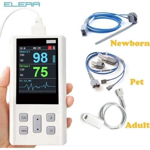 Oximeter Handheld Pulse Oximeter Home Health Monitors Fingertip Oximetro Pulse Neonatal Pediatric Vet Veterinary SPO2 PI PR
