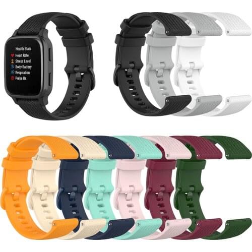 20mm Small Check Strap Band Wristband Breathable Bracelet for Garmin Venu sq Vivomove Forerunner forerunnermusic Unisex