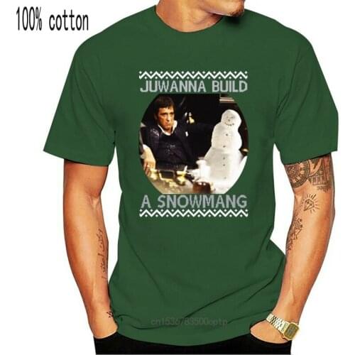 Scarface Juwanna Build A Snowman Christmas Ugly T-Shirt Black-Navy Men-Women