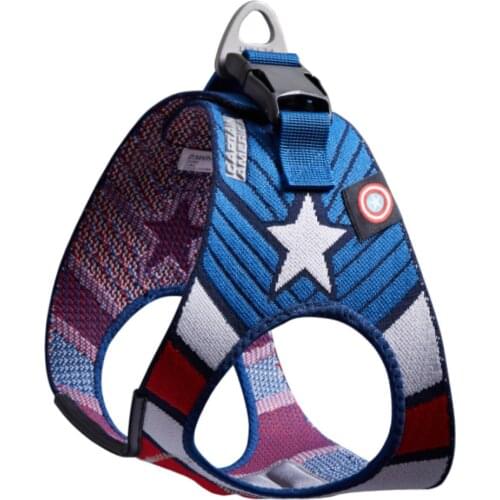 Dog Cat Harness Superhero Series Pet Adjustable Vest Walking Lead Leash for Puppy Harness for Small Medium-sized Dogs Cats