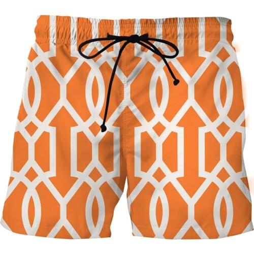 New Summer 3D Mens Shorts Geometric Pattern Swimming Trunks Mens Fun Sports Leisure Beach Pants Fashion Hot Mens Swimsuit Pan