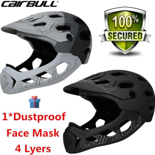 Cairbull MTB Bike Helmet Full Face Off-Road Riding Road Sports Satety Bicycle Helmet Breathable Racing Dowhill BMX Outdoor Cap