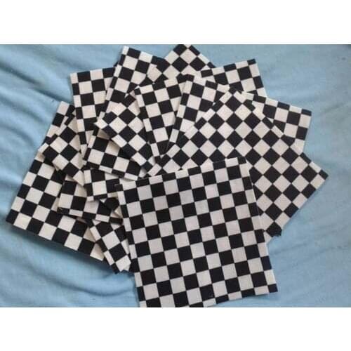 YY DIY Soft 1mm Thickness Non Woven Fabric Felt 15 X 15cm F1 Black White Square Printed Felt Fabric For DIY Project Eco-friendly