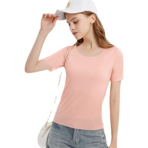 2021 Women Casual Fashion T-shirt Feather Print Loose O-neck Short Sleeve Elastic Stretched Summer Home New Tee Shirt