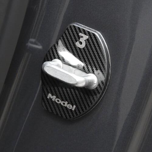 FOAL BURNING 4pcs stainless steel Door lock cover rust cover cover door lock cover for Tesla Model 3 2016-2018 Car accessories
