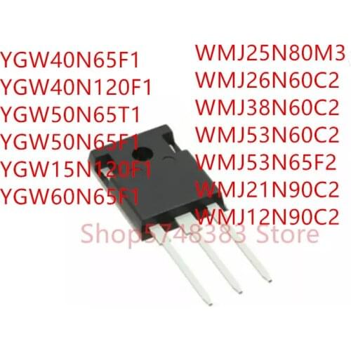 10PCS YGW40N65F1 YGW40N120F1 YGW50N65F1 YGW15N120F1 YGW60N65F1 WMJ25N80M3 WMJ26N60C2 WMJ38N60C2 WMJ53N60C2 WMJ56N65F2 WMJ21N90C2