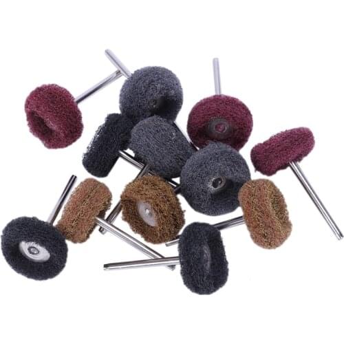 12 pcs Polishing Sanding Polish Wheel Buffer Abrasive Brush Head for Dremel Rotary