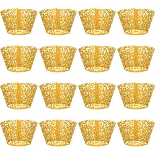 24pcs/lot Hollow Cupcake Wrapper Lace Muffin Cupcake Paper For Baby Shower Wedding Birthday Party Baking Fondant Dessert Decor