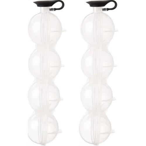 4 Cavity Whiskey Ice Square Maker Mold Sphere Mould Kitchen Tool Silicone Ice Ball Mold Ice Grid Round Ice Ball Ice Grid