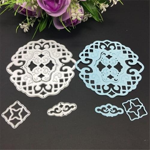 4 pieces flower Pattern Metal Cutting Dies Stencil Scrapbooking Photo Album Card Paper Embossing Craft DIY