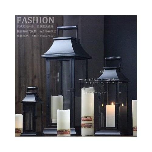 4HQD Decorative Black Candlesticks