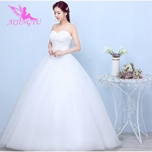 AIJINGYU 2021 mermaid Customized new hot selling cheap ball gown lace up back formal bride dresses wedding dress FU193