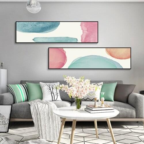 Watercolour Geometric Art Canvas Poster Abstract Painting Minimalist Print Nordic Decoration Wall Picture for Living Room Decor