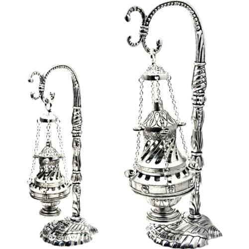 Antique Carved Incense Burner Cross Decoration Church Chapel Ornaments Prayer