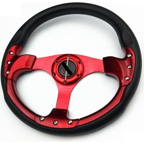 Automobile Refitting General Pu Steering Wheel Racing Steering Wheel Video Game Machine Kart Steering Wheel 14 Inch