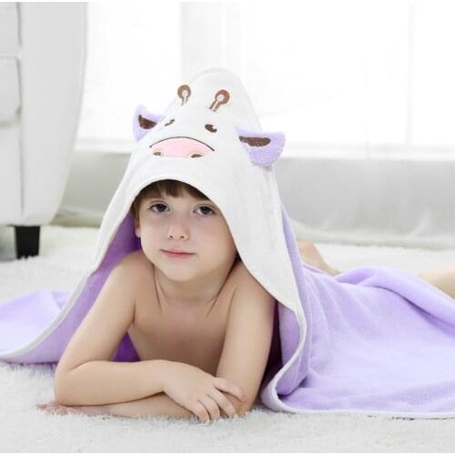 Baby Bath Bathrobe Pure Cotton Kids Cloak Bath Towel Fleece Hooded Infant Towels Blanket Newborn Baby Hooded Towel Infant