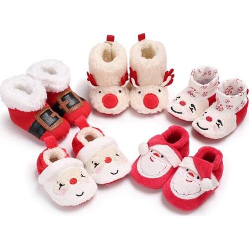 Infant Newborn Baby Girl Booties Soft Sole Snow Boots Winter Warm Fur Crib Shoes 0-18M