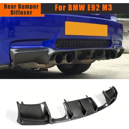 For M3 Carbon Fiber Rear Bumper Lip Diffuser Protecter for BMW E92 M3 Coupe E93 M3 Cabriolet 09 - 12 ( Not Fit E90 4DR )