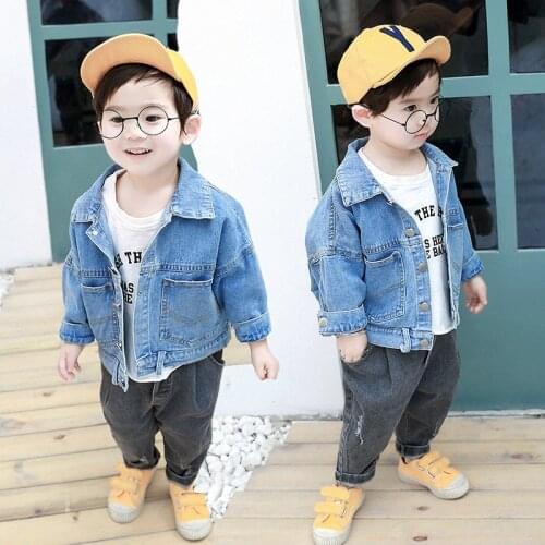 Cute Jean Spring Autumn Coat Outerwear Top Children Clothes Kids Costume Teenage School Boy Clothing High Quality