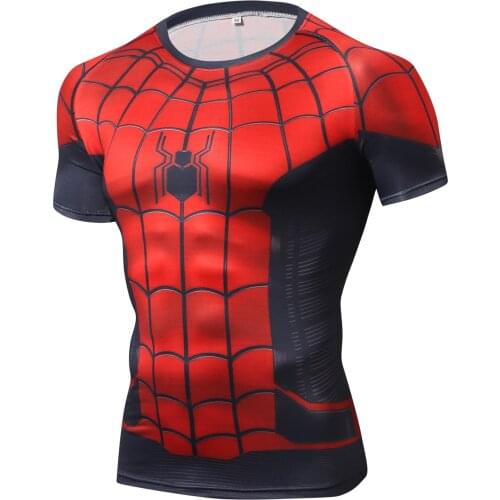 High flexibility Raglan Sleeve 3D Printed T shirts Men Fitness T-shirt Compression Shirts Tight Casual Tops Male Cosplay Costume