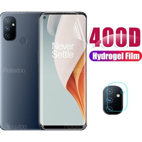 2 in 1 Hydrogel Protector Film For Oneplus Nord N100 Protective Screen Full Cover Film On One Plus N n 100 Camera Lens Glasses