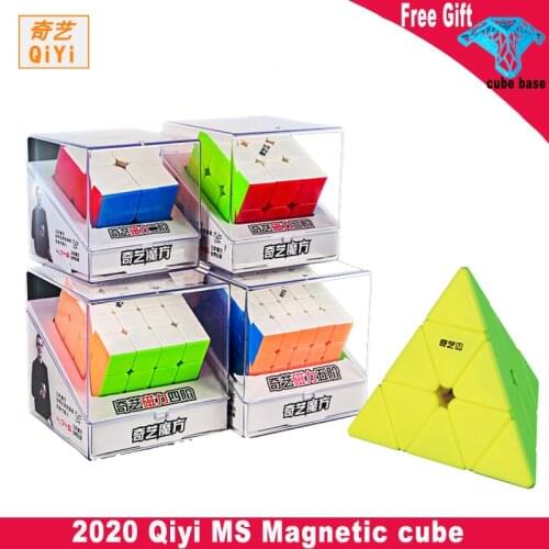 2020 Newest Qiyi MS Magnetic Series 2x2 3x3 4x4 5x5 Pyramid Magic cube stickerless speed cube Twisty Puzzle Educational Toys