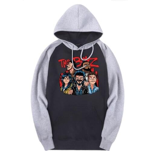 The Boys Mans Raglan Sweatshirts Hooded 2020 Warm Fleece Pullovers Autumn Winter Tracksuits Streetwear Hip Hop Moletom Masculino